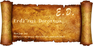 Erényi Dorottya névjegykártya